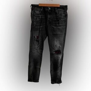 DIESEL x Black Distressed Jeans